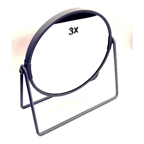 Amicasa Specchio trucco da appoggio con lato ingranditore 3x (18,5x7,8x20,5cm) JOY Tortora BMJ 16102