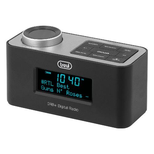 Trevi Radiosveglia Rc 80D6 Black e Silver 0RC80D600