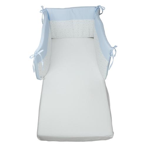 Baby Idea Paracolpi lettino 3 lati Stelle azzurro P 260AZ