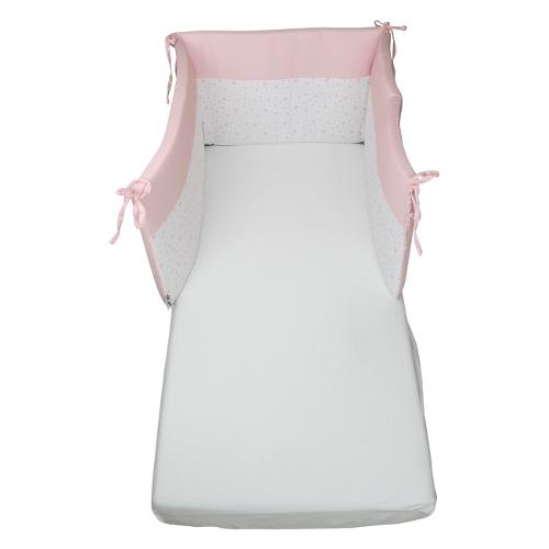 Baby Idea Paracolpi lettino 3 Lati Stelle rosa P 260RS