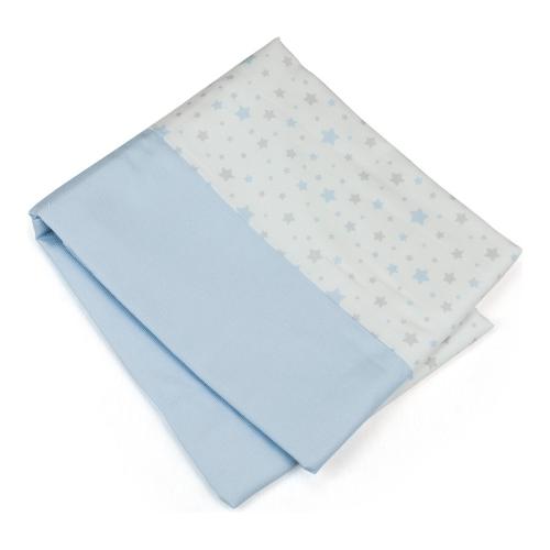 Baby Idea Copripiumino lettino 100% Cotone (145x120cm) STELLE Azzurro 601 AZ
