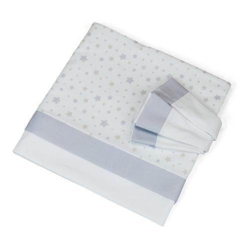 Baby Idea Set lenzuola lettino completo 3 pz STELLINE Lilla L2006VD