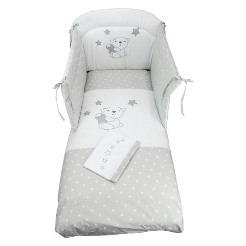 Baby Idea Piumone lettino con kit lenzuola LITTLE STAR Grigio 30350 SB