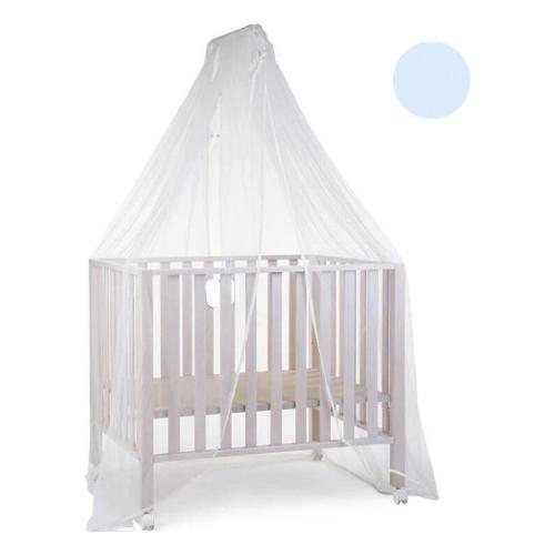 Baby Idea Zanzariera lettino con asta Bianco e Azzurro 6020AZ