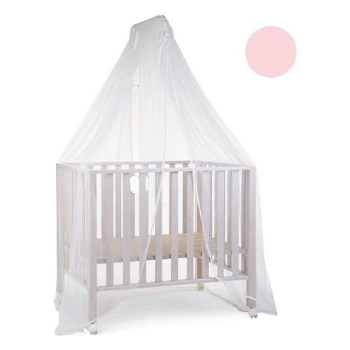 Baby Idea Zanzariera lettino con asta Bianco e Rosa 6020RS