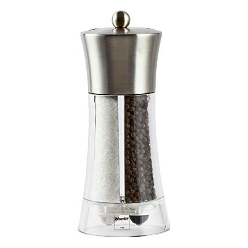 Bisetti Macina sale (8x19cm) 2 in 1 Dual Big Cromo spazzolato 8310