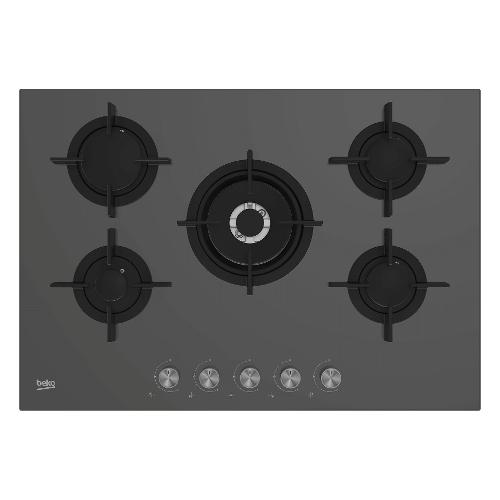 Beko Piano cottura gas 5 zone Hilw 75222 Szg Grigio pietra (75cm)