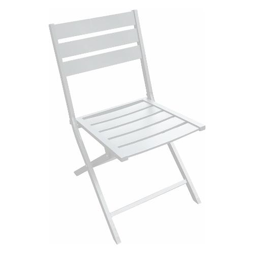 Amicasa Sedia da esterno alluminio ALICANTE Bianco
