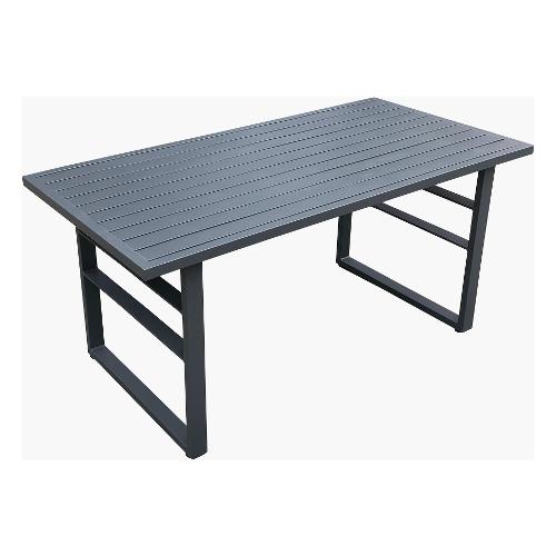 Amicasa Tavolo da esterno alluminio LOREN Fisso Grigio scuro (140x71x68cm)