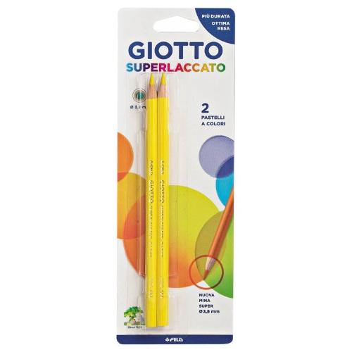 Matite colorate classiche 2 pz GIOTTO Superlaccato Giallo 02250300