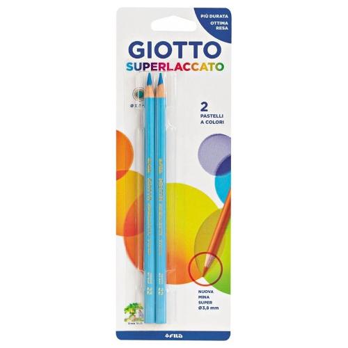 Fila Set matite colorate classiche sezione tonda 2 pz GIOTTO SUPERLACCATO Azzurro 02252200
