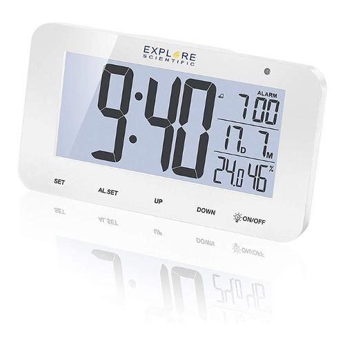 Explore Scientific Sveglia Multifunzione radiocontrollata White RDC1004