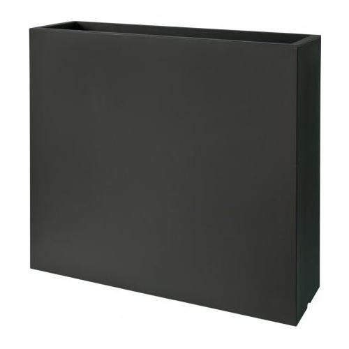 Euro 3 Plast Fioriera rettangolare alta (80x25x70 cm) STYLE KUBEHIGH Nero perla 2777 87