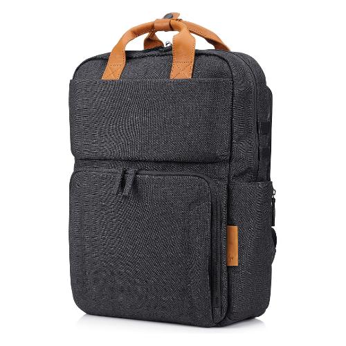Hp Zaino notebook 15,6" ENVY URBAN Backpack con Manici in Pelle Nero e Beige 3KJ72AA