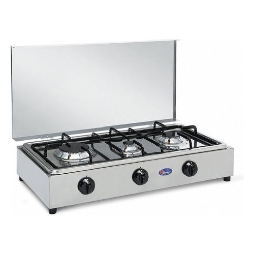 Cf Parker Fornello 3 zone cottura Metano Inox 300ACCGPM (61x36x15cm)