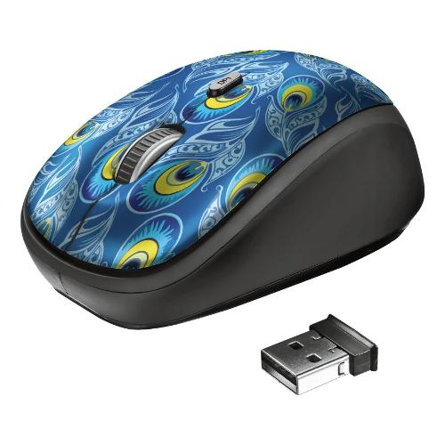 Trust Mouse Consumer YVI Wireless Peacock Multicolor 23388