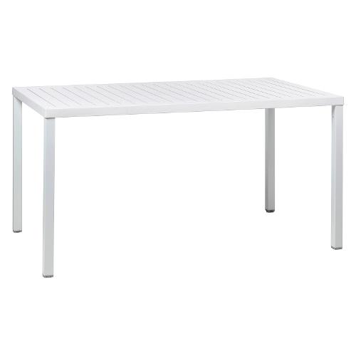 Nardi Tavolo impilabile alluminio CUBE 140 x 80 Fisso Bianco (140x80x75,5cm) 47753 00 000