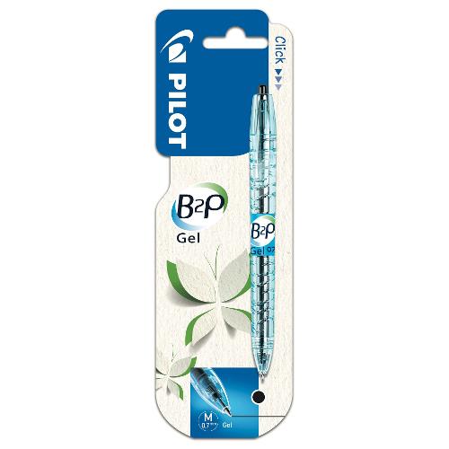Pilot Penna sfera roller scatto Begreen B2P tratto Medio - 0,7 mm Nero gel 3801329