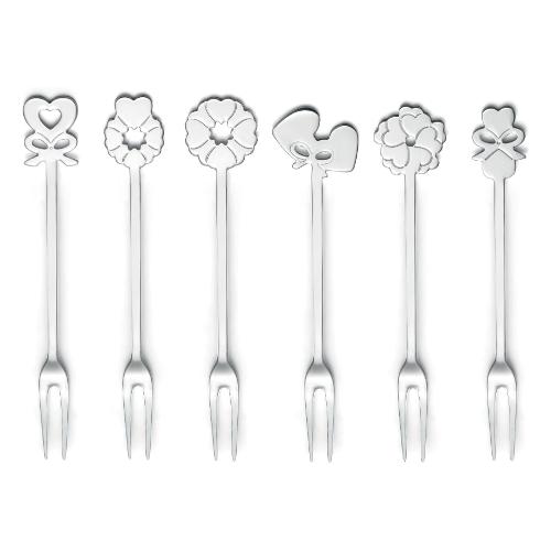 Guzzini Set forchette aperitivo 6 pz Inox (15cm) LOVE Argento 26842063