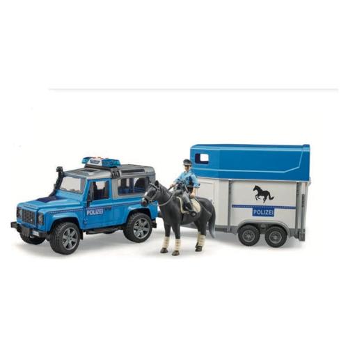 Bruder Defender con Rimorchio e Cavallo LAND ROVER 02588