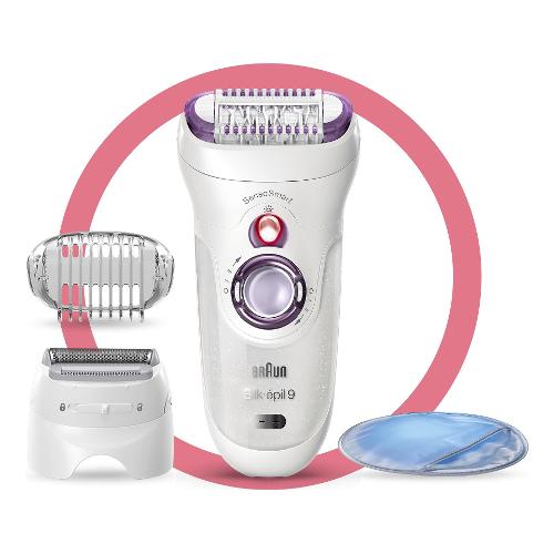 Braun Epilatore SILK EPIL 9 Bianco e Viola 9 710