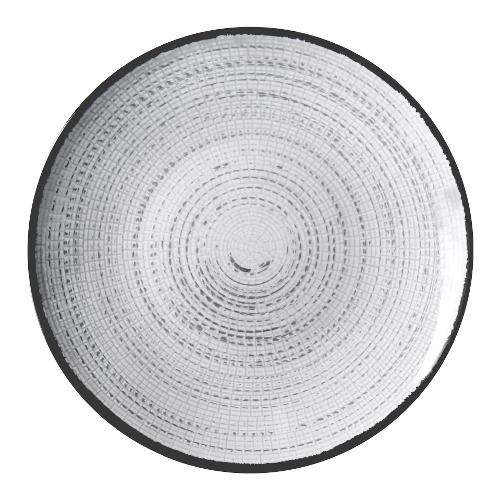 Brunner Piatto piano melamina (25cm) TIVOLI Bianco e Grigio 0830025N C7X
