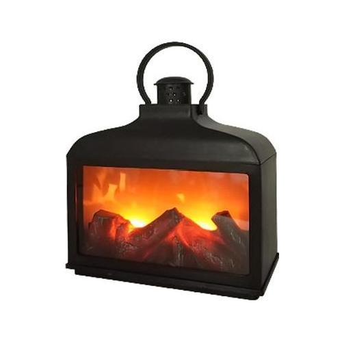 Amicasa Decoro Mini Caminetto Nero con Fiamma (18x9x20 cm) Art 2