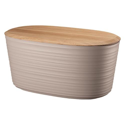 Guzzini Porta pane (39,2x23,2x19cm) con coperchio TIERRA Grigio tortora 179600158