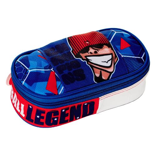 Go Pop Astuccio round con portapenne (23x10x5,5cm) CHAMPION Azzurro e Arancio GG9C8810