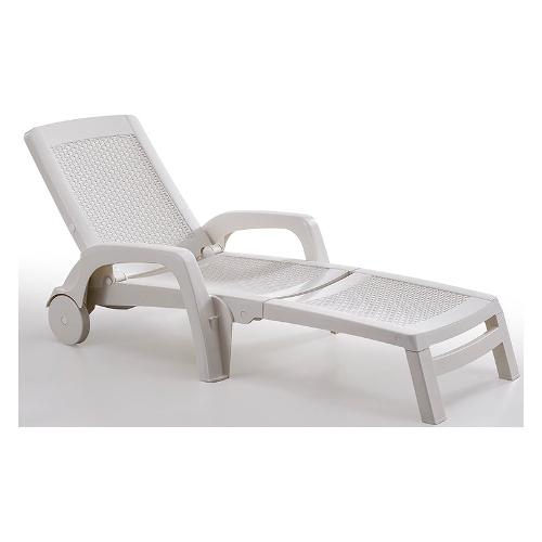 Bica Lettino prendisole polipropilene MIAMI Bianco 178