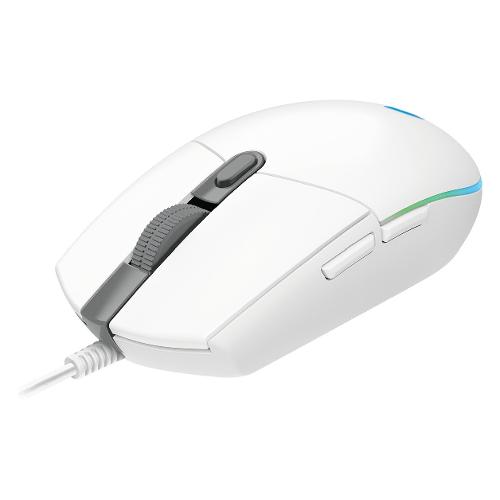 Logitech Mouse Gaming G SERIES G203 Lightsync Wired White 910 005797