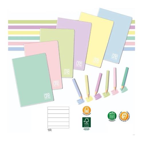 Blasetti Quaderno righe 1R (1 rigo) A4 ONE COLOR assortito 6580