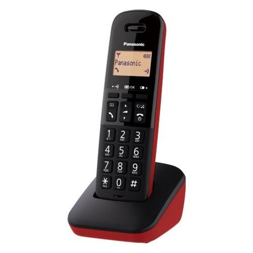 Panasonic Cordless Singolo Dect Black e Red KX TGB610JTR