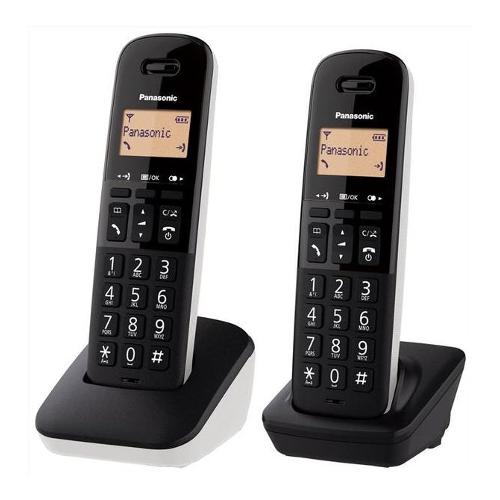 Panasonic Cordless Duo Twin Dect Black e White KX TGB612JTW