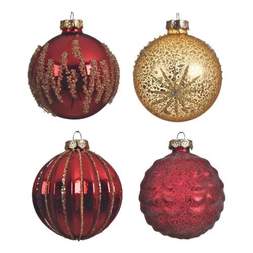 Kaemingk Pallina albero Natale Vetro Sfera Assortito 062531