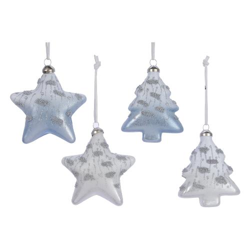 Kaemingk Pallina albero Natale Vetro Stella/Albero Assortito 129551