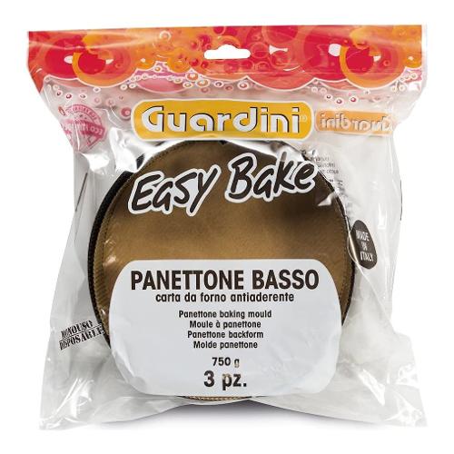 Guardini Set stampi Carta forno Panettone 3 pz basso 750 Gr (19x6cm) 15770