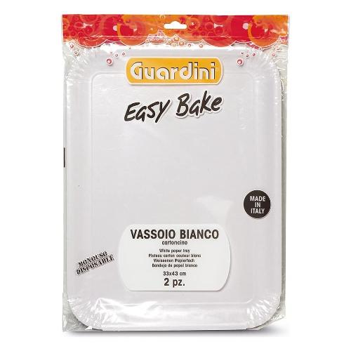 Guardini Set vassoi monouso 2 pz Cartone (33x43cm) EASY BAKE Bianco 15742