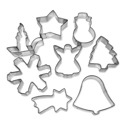 Guardini Formine biscotti 8 pz forme natalizie assortite Cromato 15632E