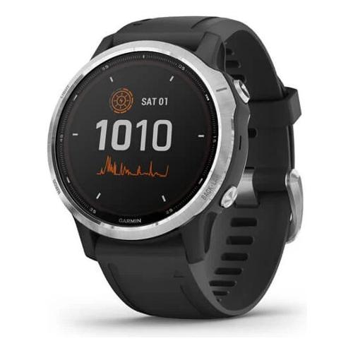 Garmin Smartwatch FENIX 6S Solar Silver con cinturino black 42 mm 010 02409 00