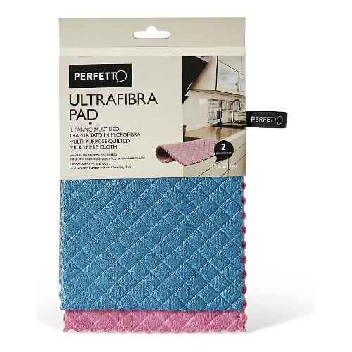 Perfetto Set panni Microfibra 2 pz (23x17cm) Ultrafibra Pad Colori assortiti 0319G