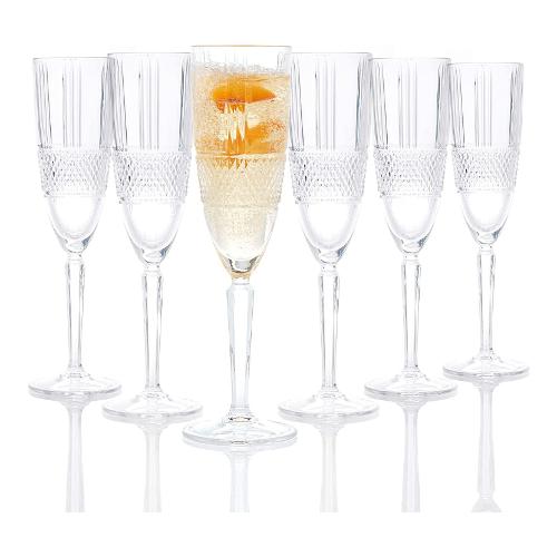 Rcr Set calici Flute 6 pz Cristallo (190ml) BRILLANTE Trasparente 269680