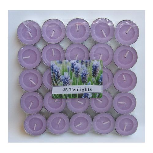 Ser Set candele profumate 25 pz Tea Light Lavanda 021937