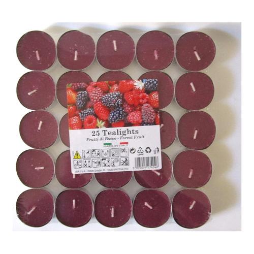 Ser Set candele profumate 25 pz Tea Light Frutti di bosco 021938
