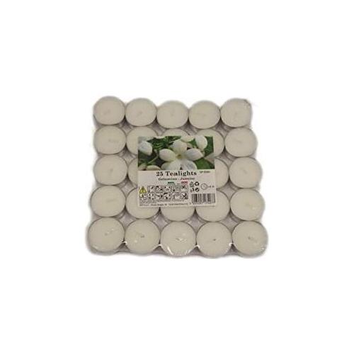 Ser Set candele profumate 25 pz Tea Light Gelsomino 021961D