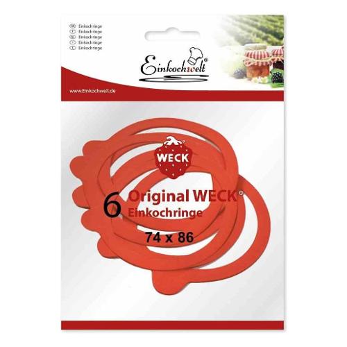 Weck Set guarnizioni barattoli 6 pz (8cm) 0002499
