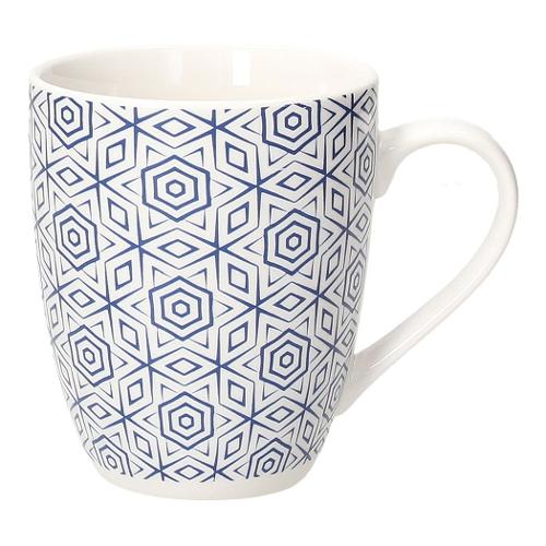 Tazza mug 320ml DOWNTOWN Bianco e Azzurro ME014345669