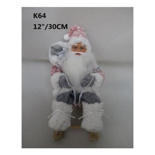 Amicasa Babbo Natale Su Slitta Rosa (30 cm) Art 71