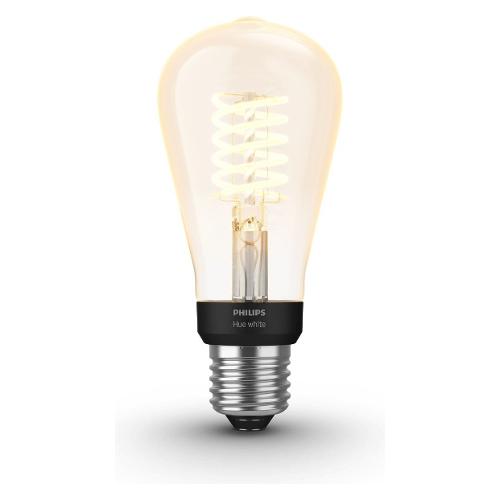 Philips Hue Lampadina led pera E27 (7W) , luce calda WHITE FILAMENT ST64 929002241201