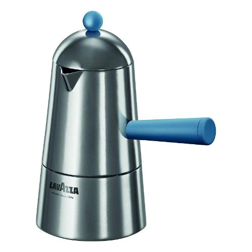 Ilsa Caffettiera Alluminio 6 Tazze CARMENCITA POP Cromo satinato e Blu 0099B060ACC